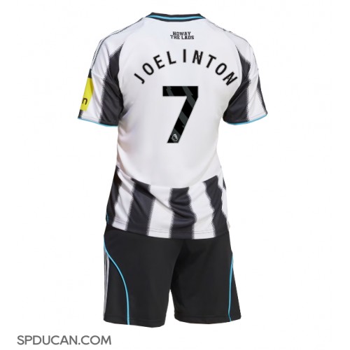 Dječji Nogometni Dres Newcastle United Joelinton #7 Domaci 2025-26 Kratak Rukav (+ Kratke hlače)